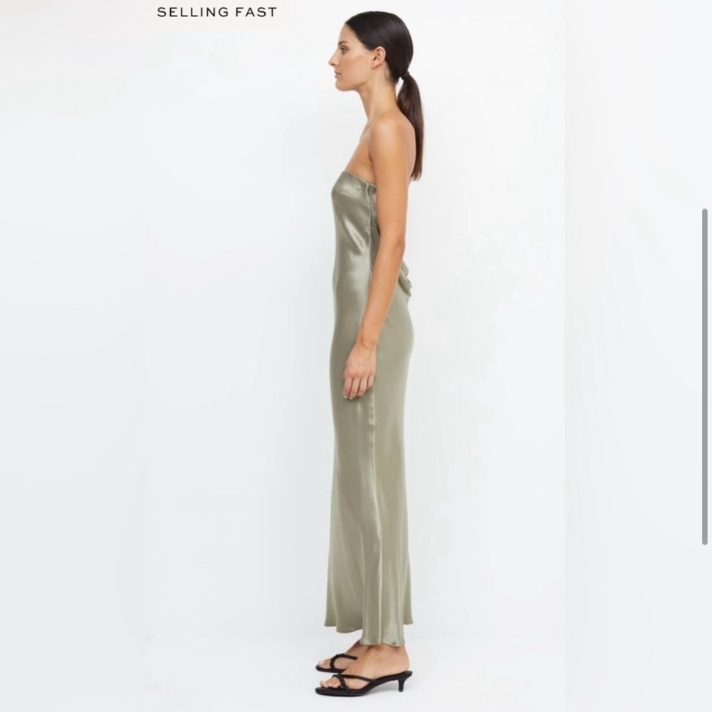 BEC + BRIDGE MOON DANCE strapless dress sage - Picture 5 of 7